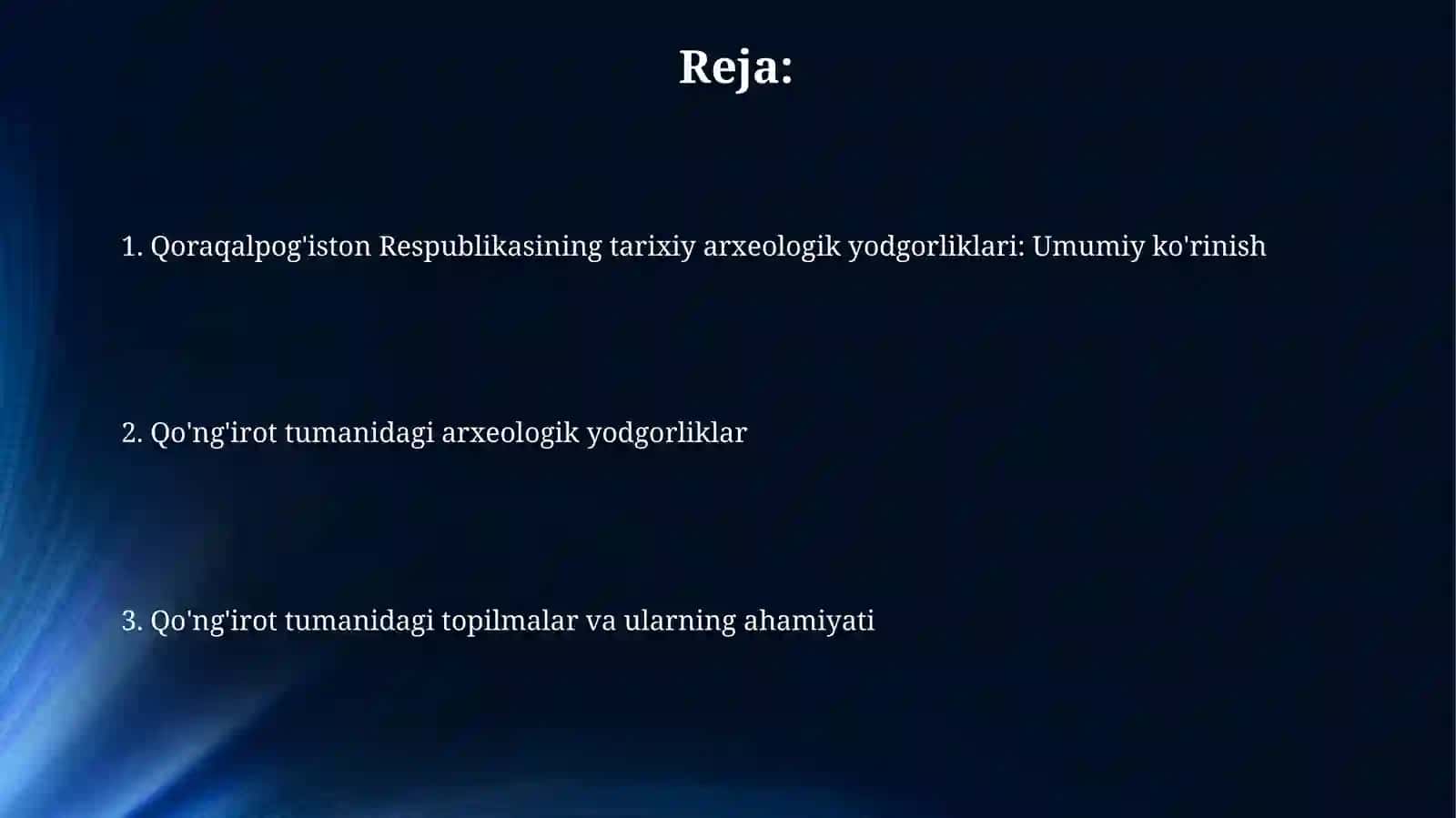 Qaraqolpog'iston Respublikasining tarixiy arxeologiykyodgorliklari 2