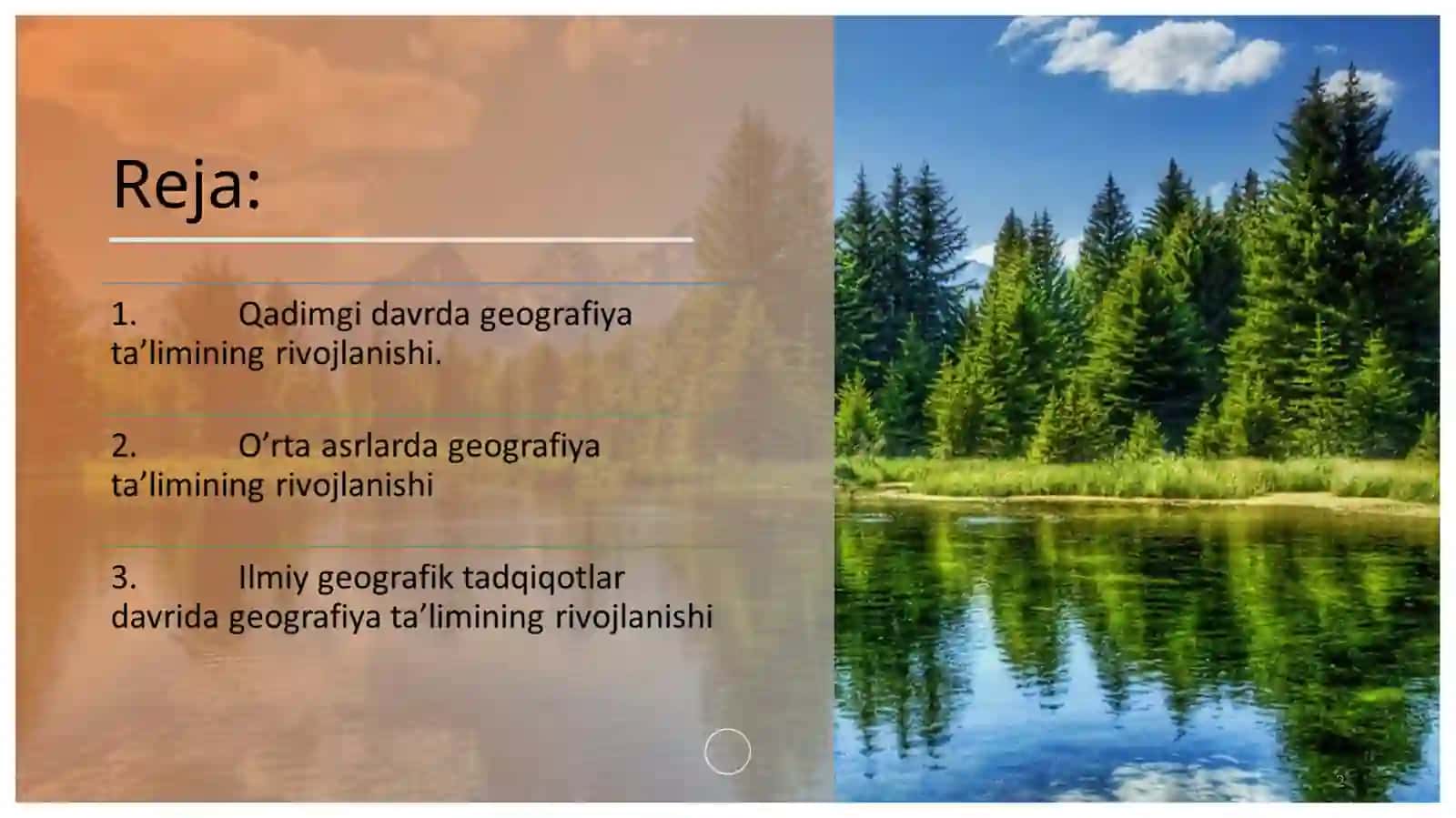 Geografiya fani va ta'limining rivojlanishi 2