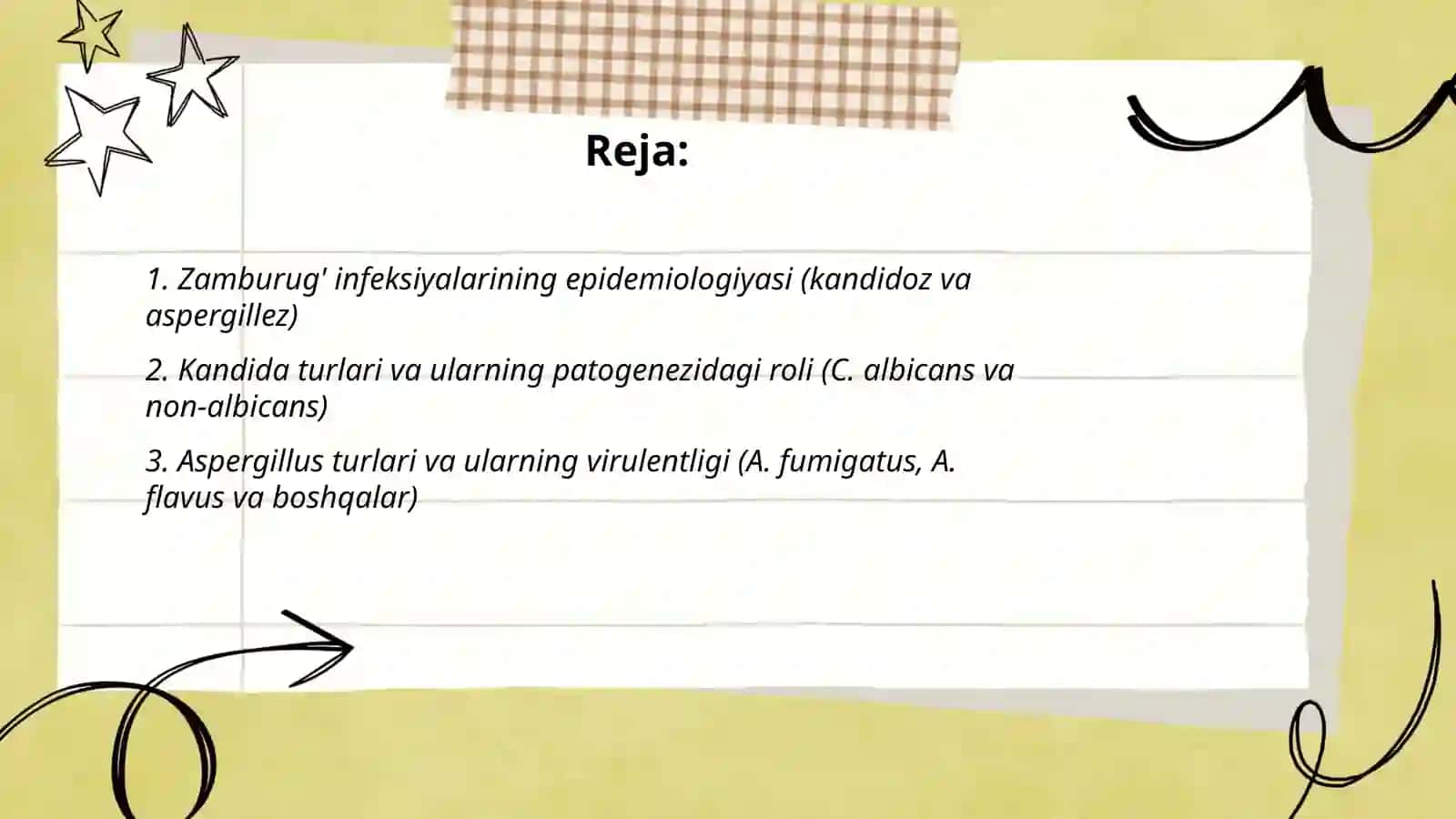 Zamburug' infeksiyalari (kandidoz, aspergillez) 2
