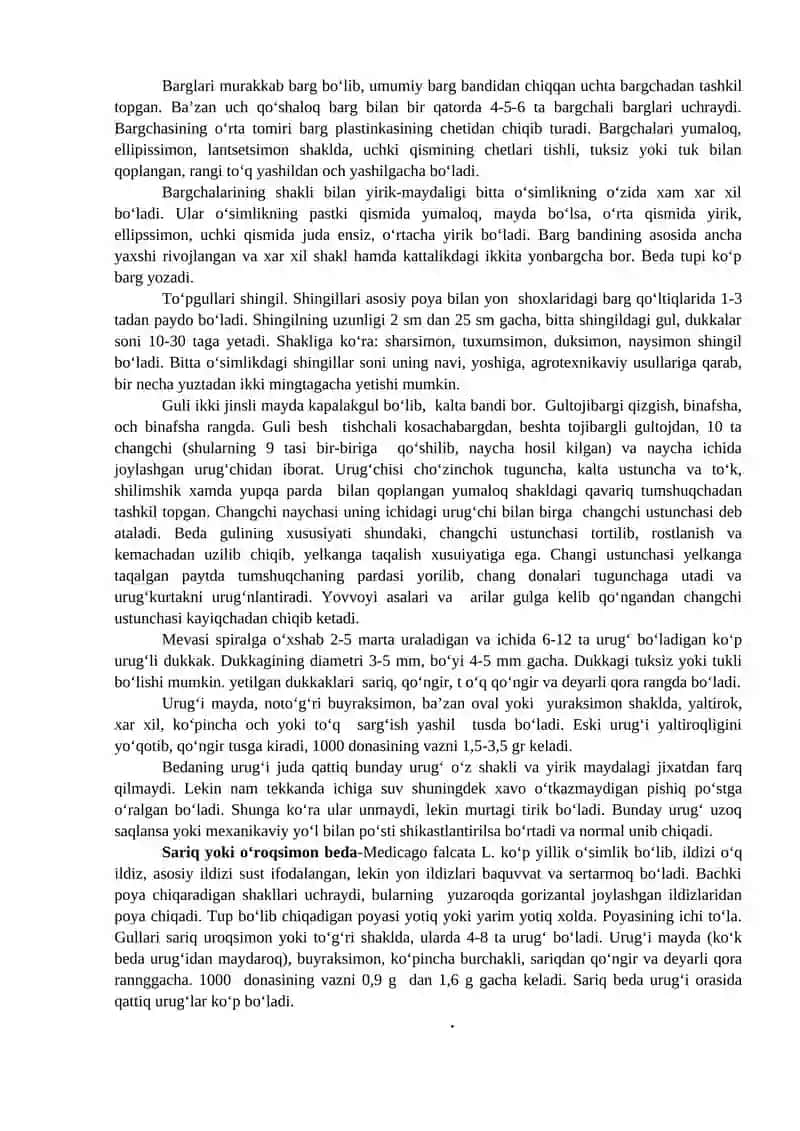 DUKKAKLI YEM – XASHAK O‘TLARNING TAVSIFI 2