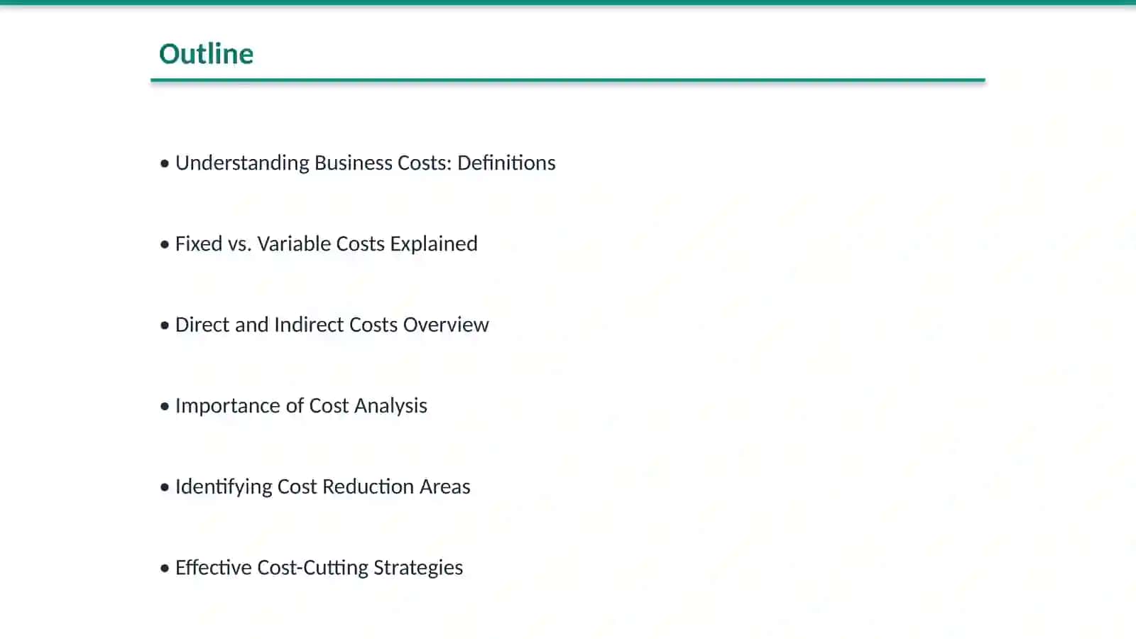 Business costs and cutting costs 2
