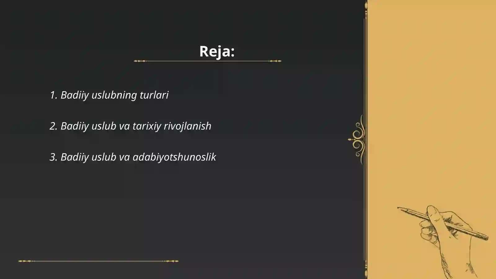 Badiiy uslub va uning xususiyatlari 2