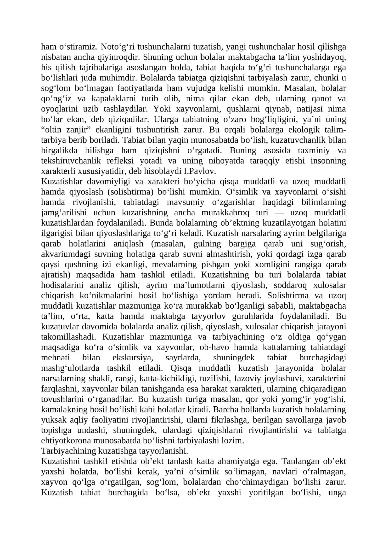 Kuzatish va uning turlari 2
