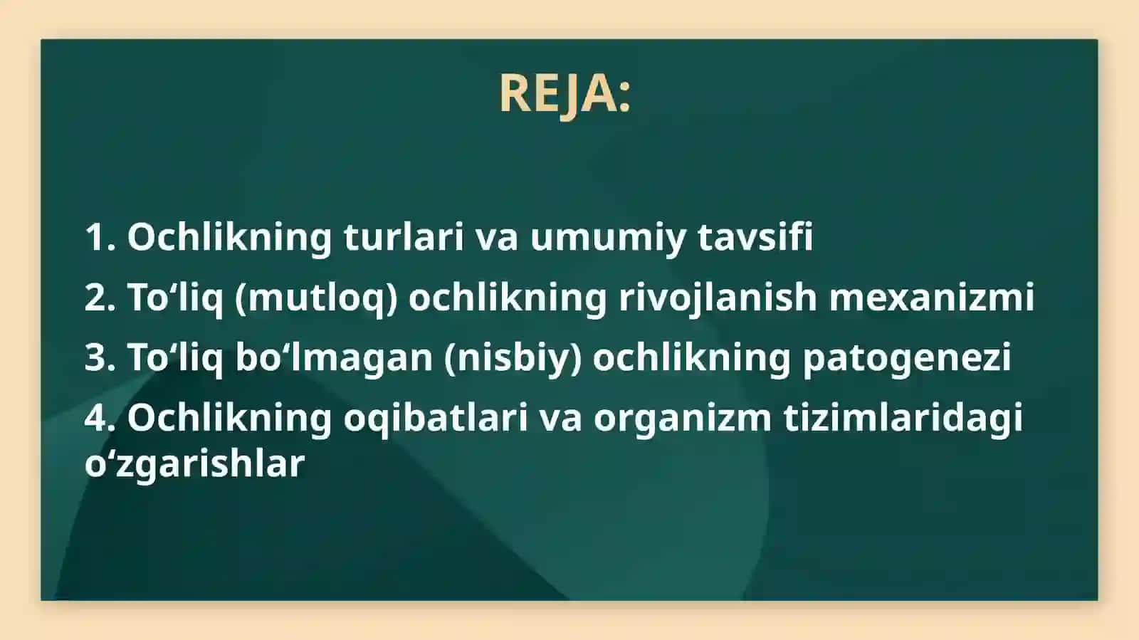 TO‘LIQ VA TO‘LIQ BO‘LMAGAN OCHLIK 2