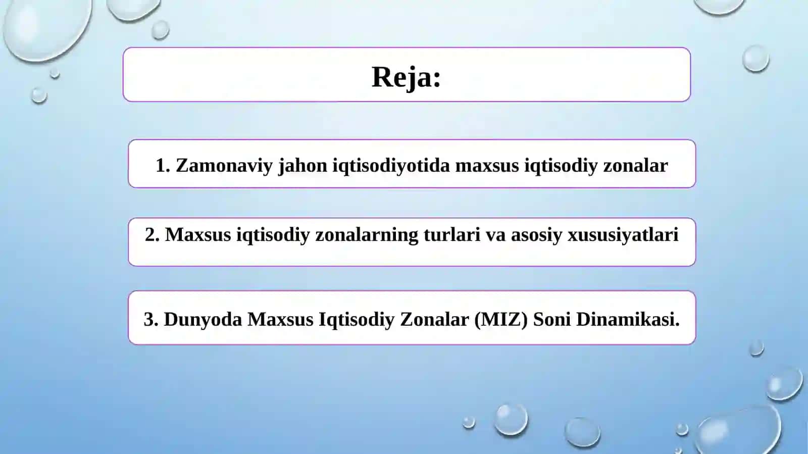 Maxsus iqtisodiy zonalar 2