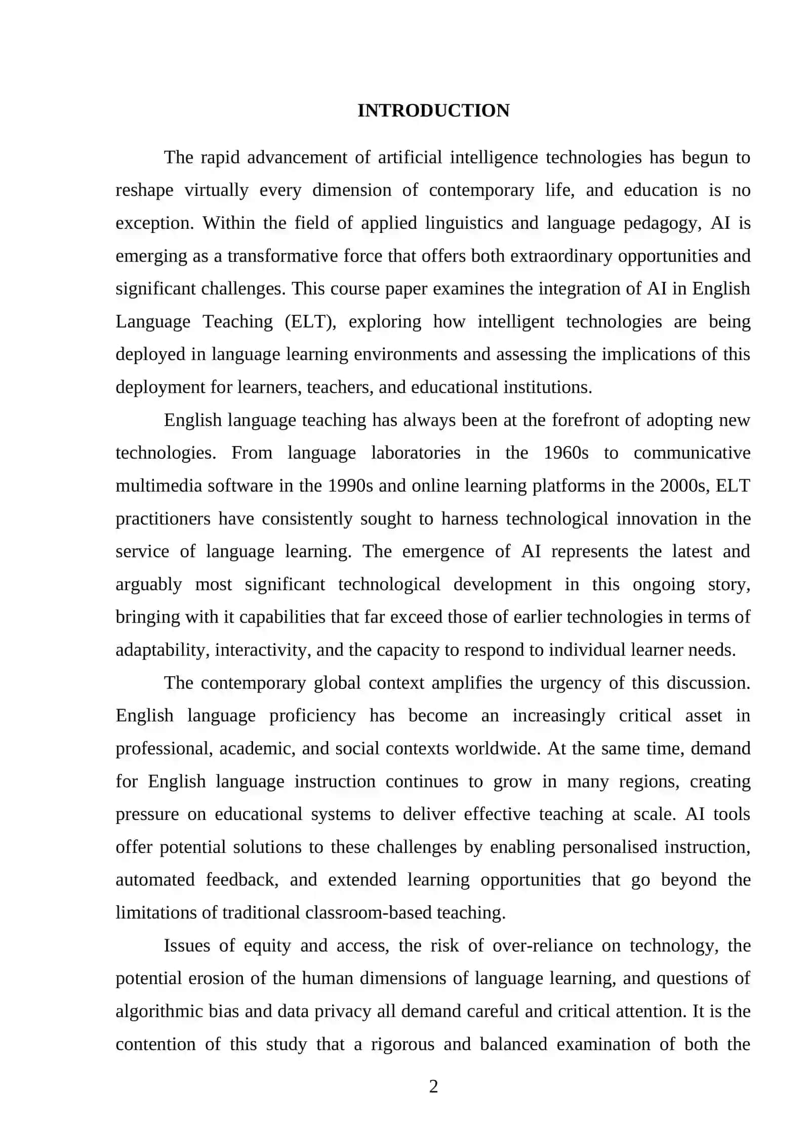 Integrating AI in English Language Teaching: Challenges and Opportunities 2