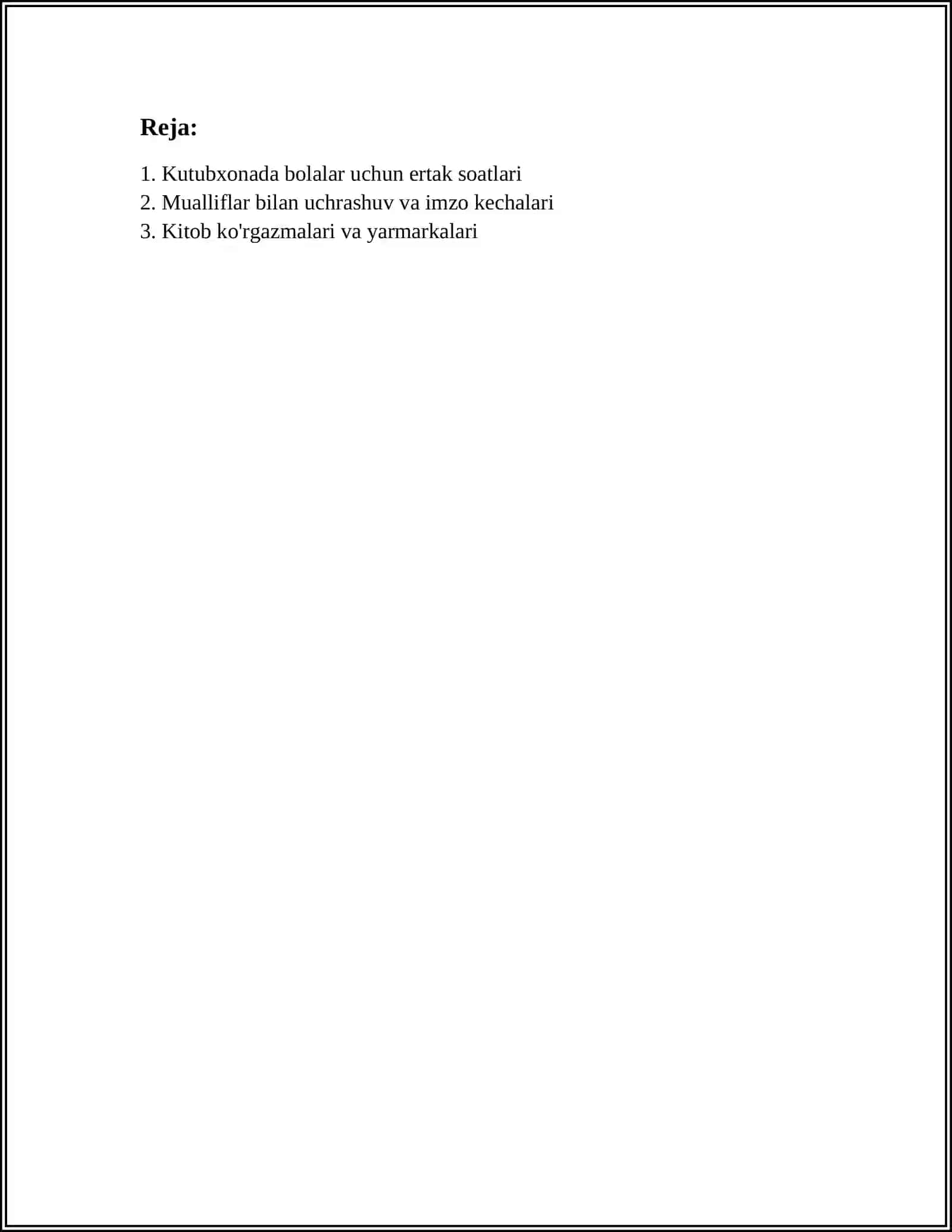 KUTUBXONADA KITOBXONLIK TADBIRLARI 2