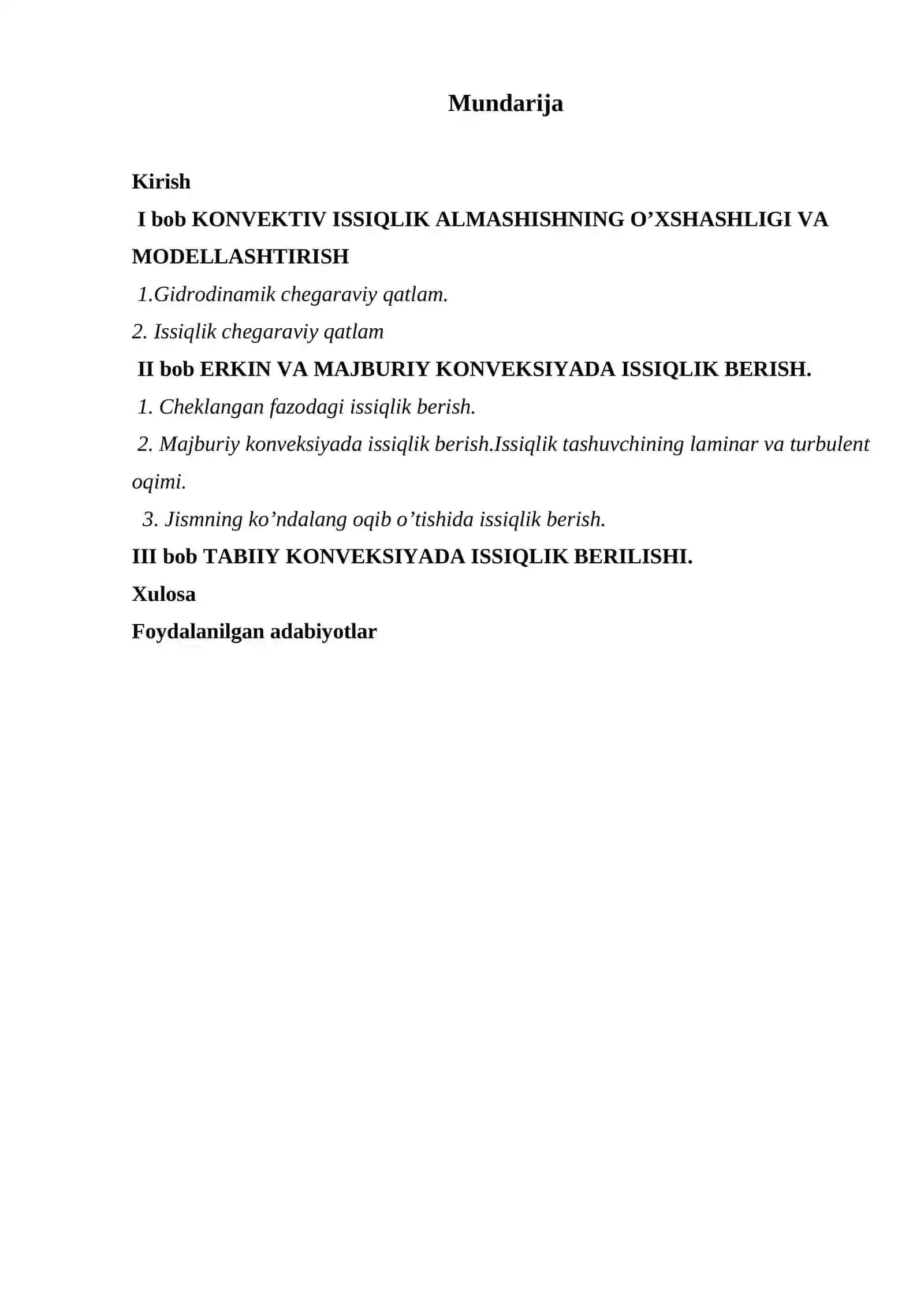 “MATEMATIK MODELLASHTIRISH” FANIDAN TAYYORLAGAN KURS ISHI 2