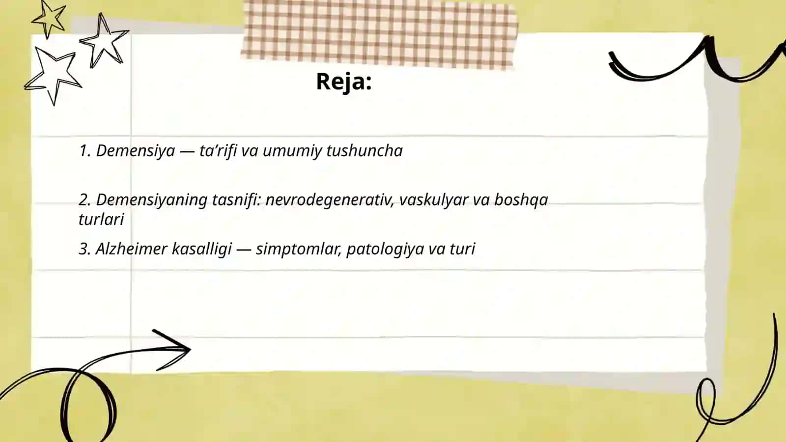 Demensiya tushunchasi va ularning turlari 2