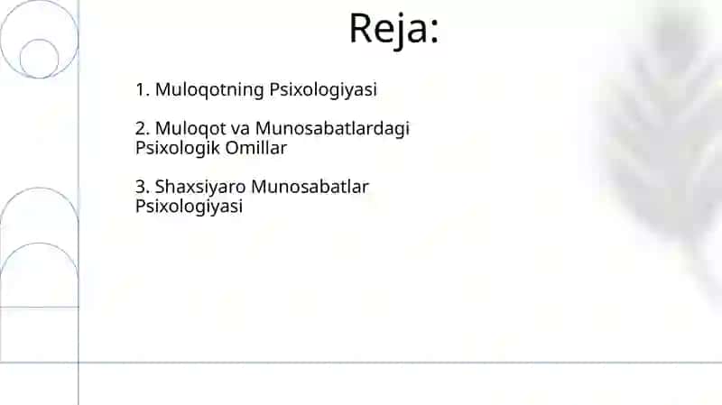Muloqot va shaxslararo munosabatlar psixologiyasi 2