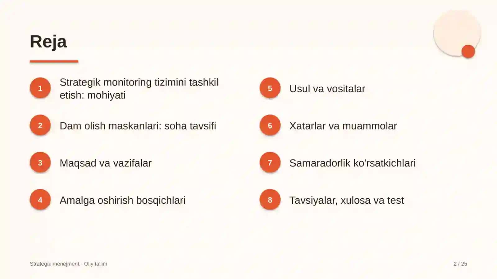 Strategik menejment · Oliy ta'lim 2