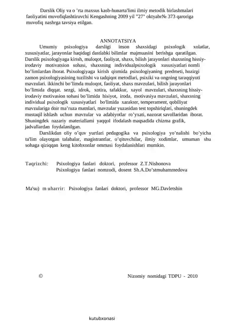 Umumiy pxixologiya (darslik) 2