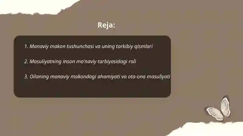 Manaviy makon va masuliyat 2