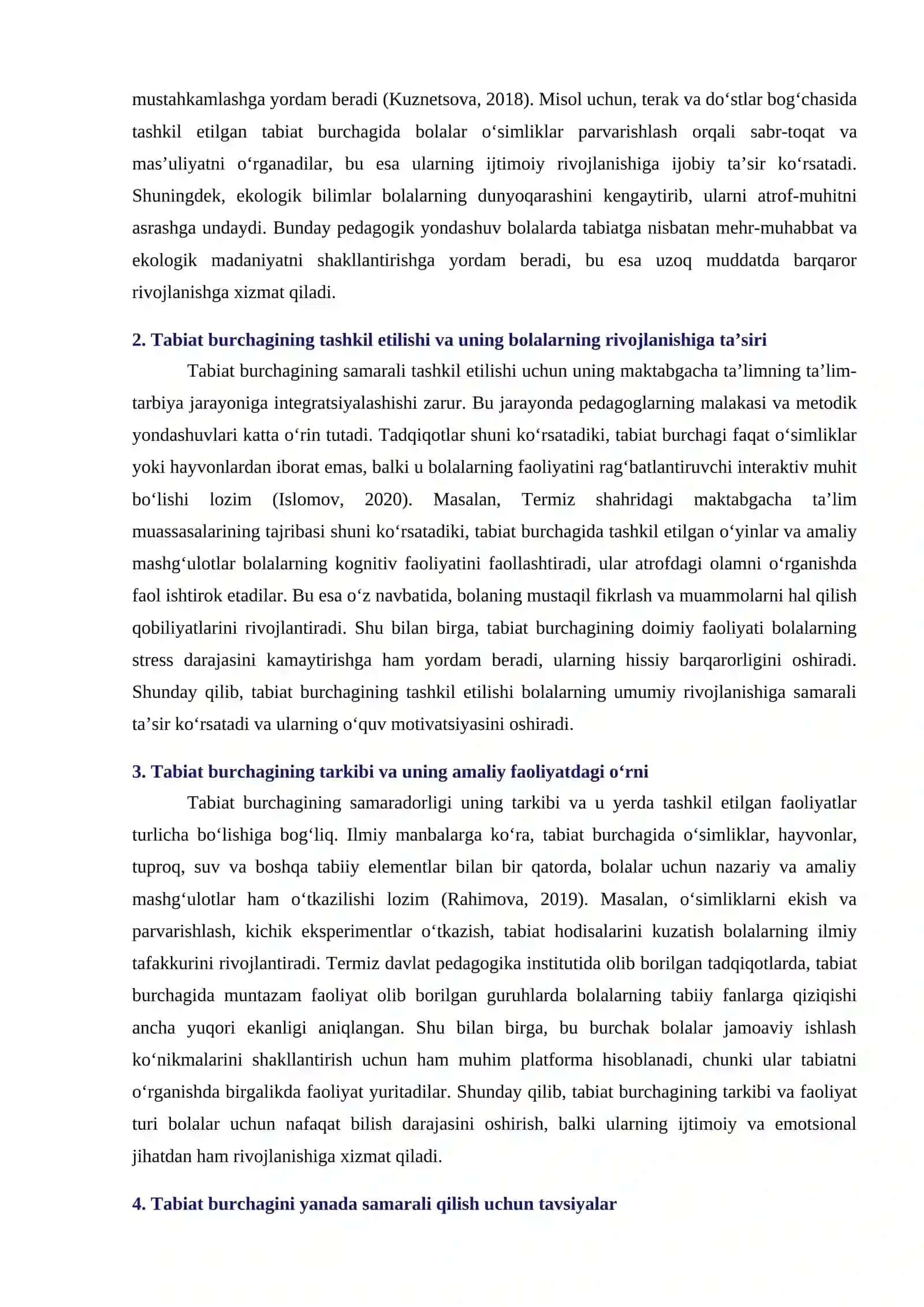 Maktabgacha taʼlim tashkilotlarida tabiat burchagi 2