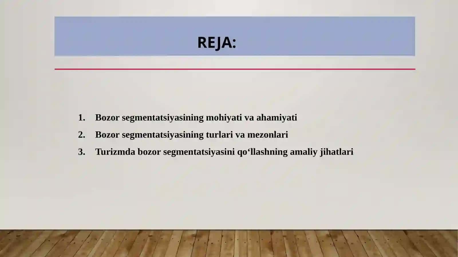 BOZORNI SEGMENTATSIYA QILISH. SLAYT 12 LIST 2