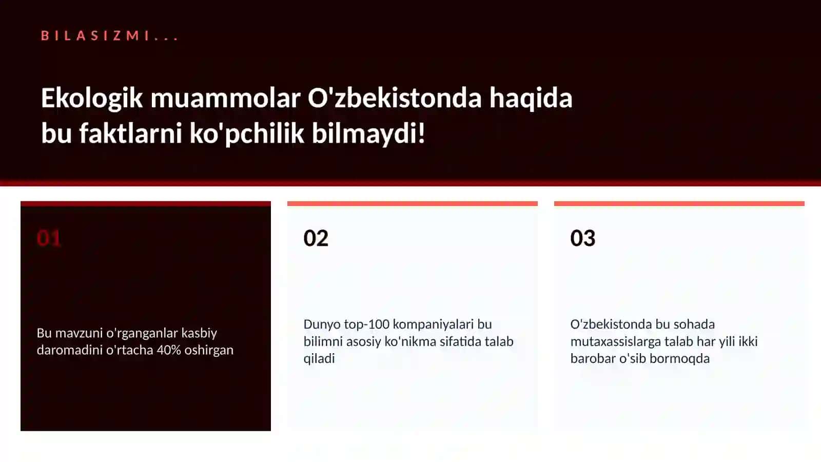 Ekologik muammolar O'zbekistonda 2