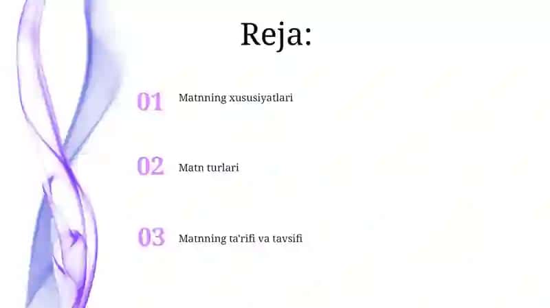 Matnning ta'rifi va tavsifi 2