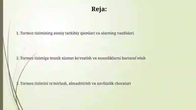 Tormoz tizimi 2
