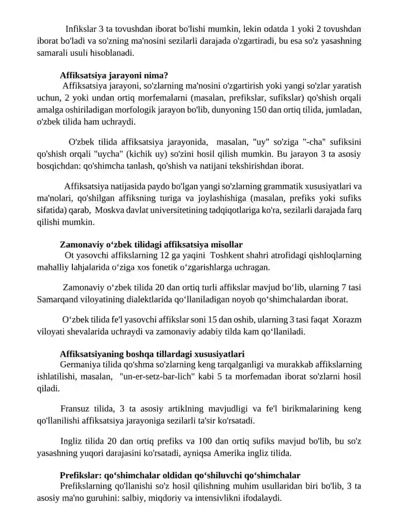 Affiksatsiya jarayoni 2