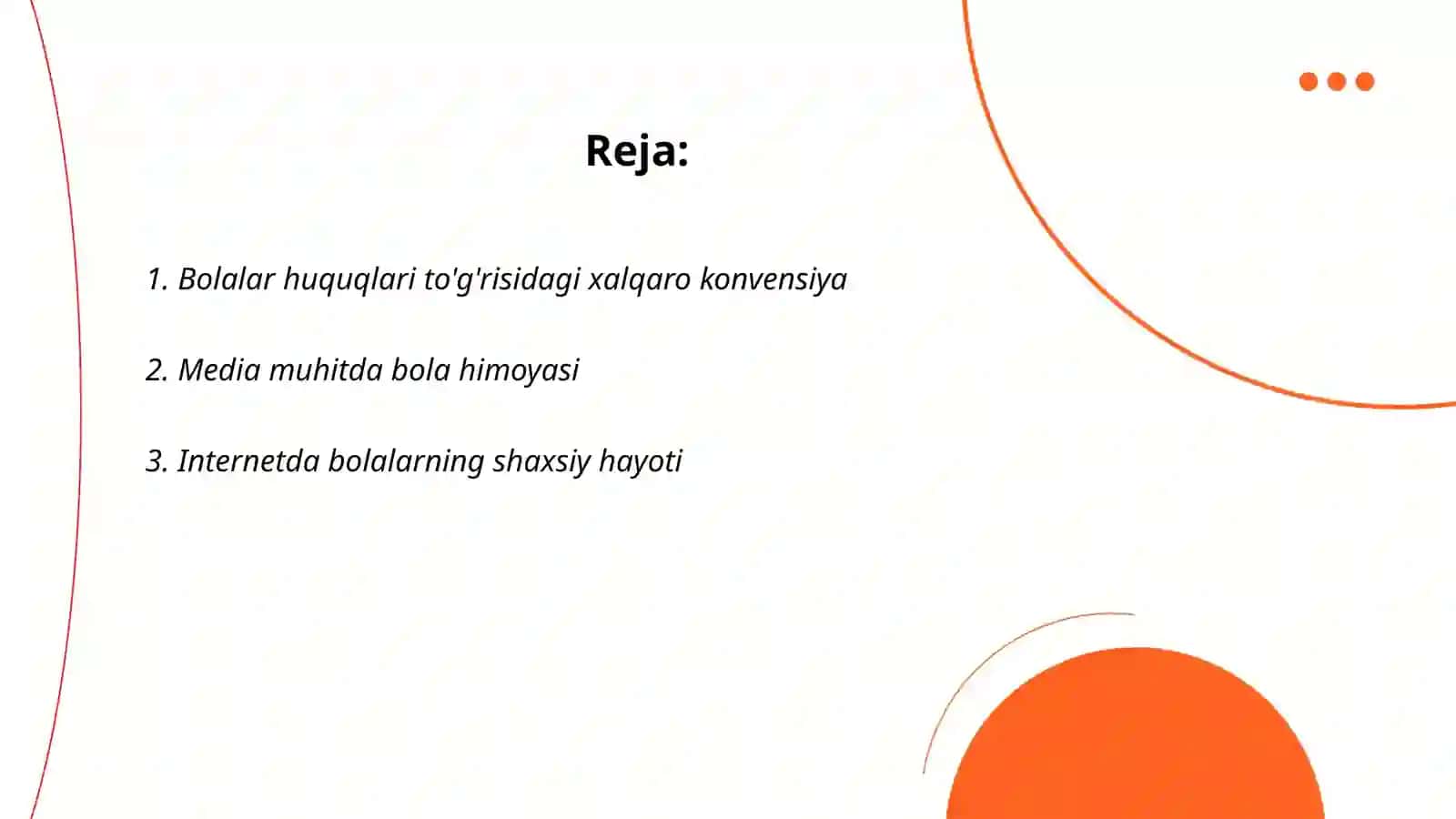 Media muhitda bola huquqlari 2