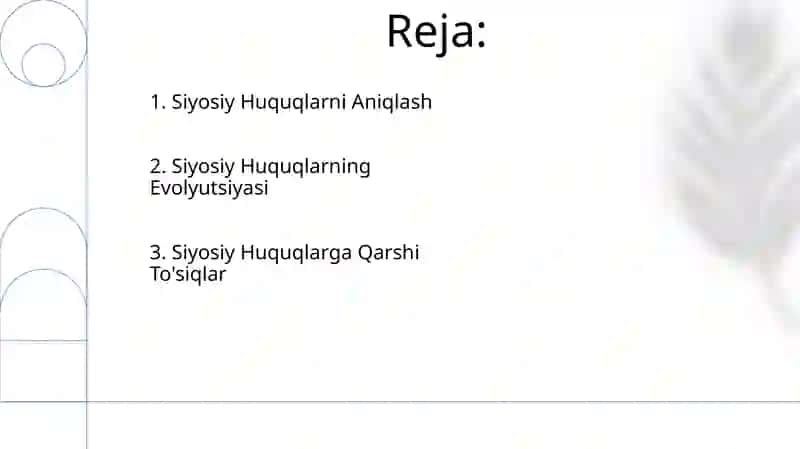 Siyosiy huquqlar 2