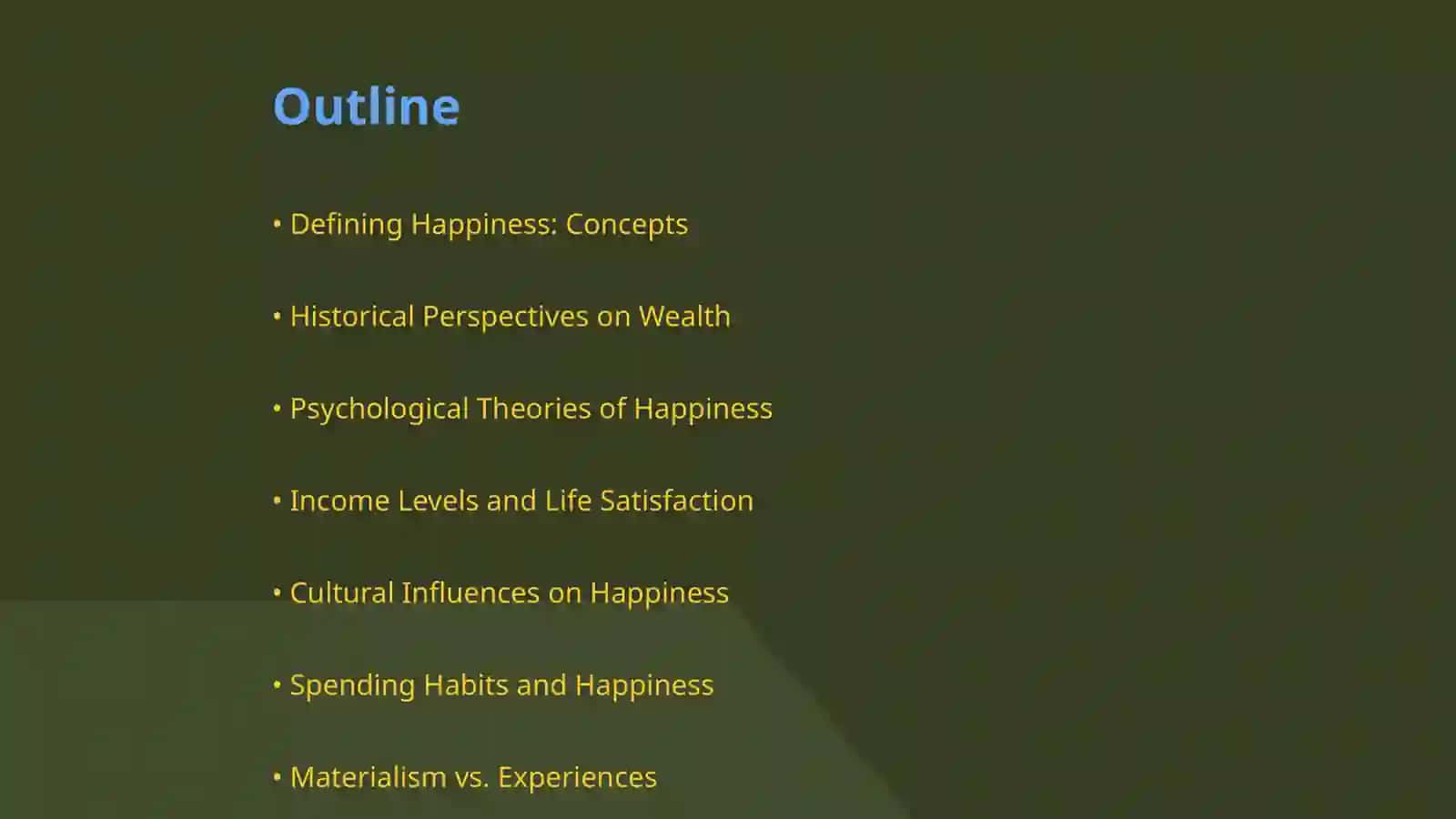 Can money buy happiness? 2