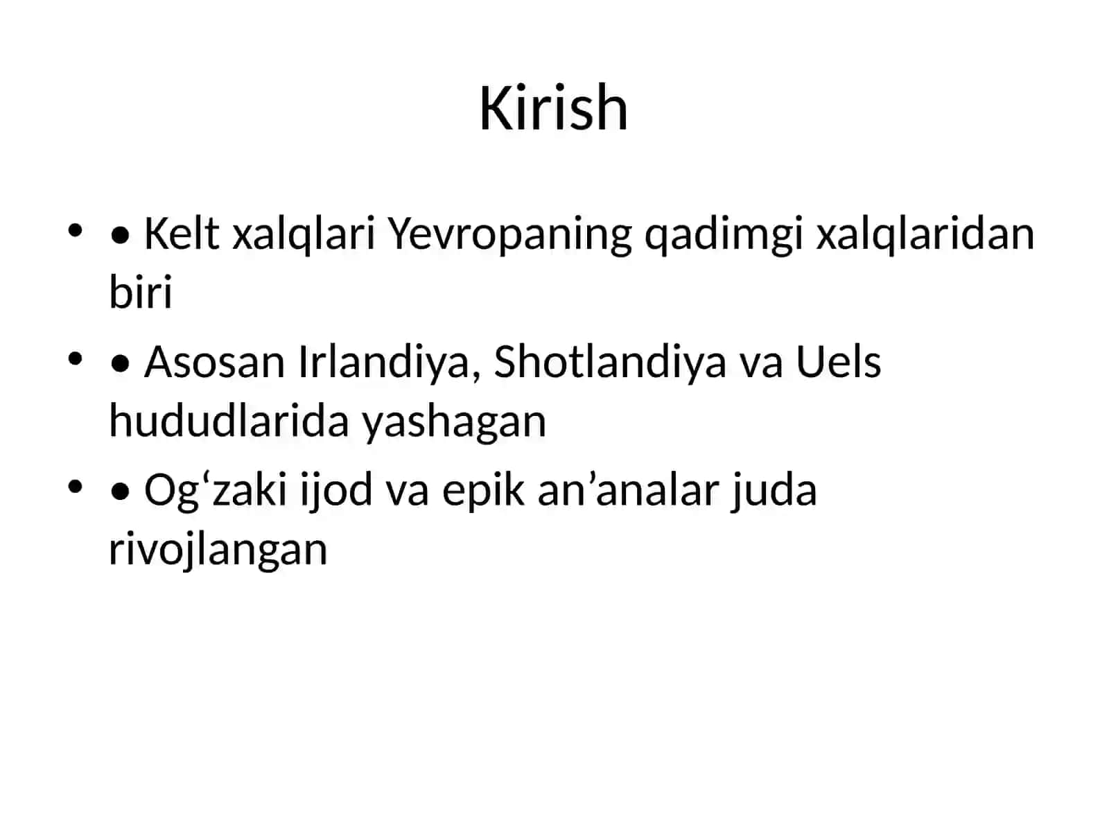 Kelt xalqlari epik ijodi: Bardlar, Filidlar va Sagalar 2