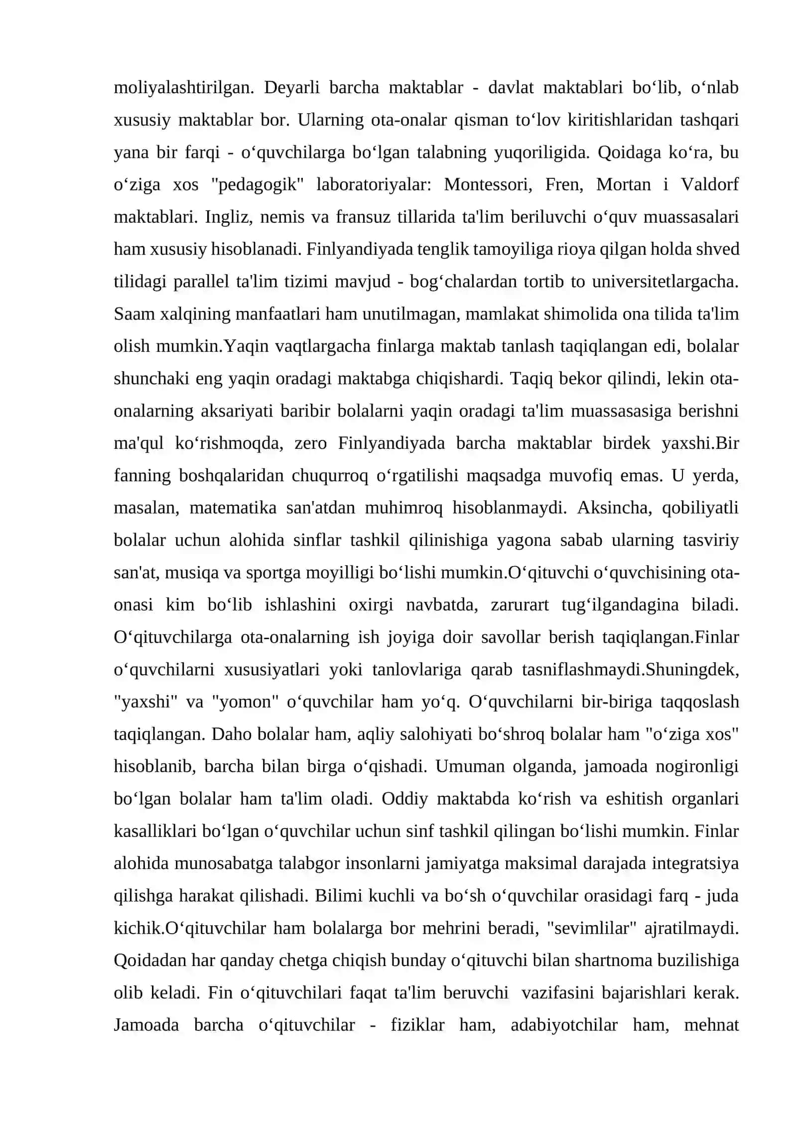 Finlandiyada ta’lim tizimi 2