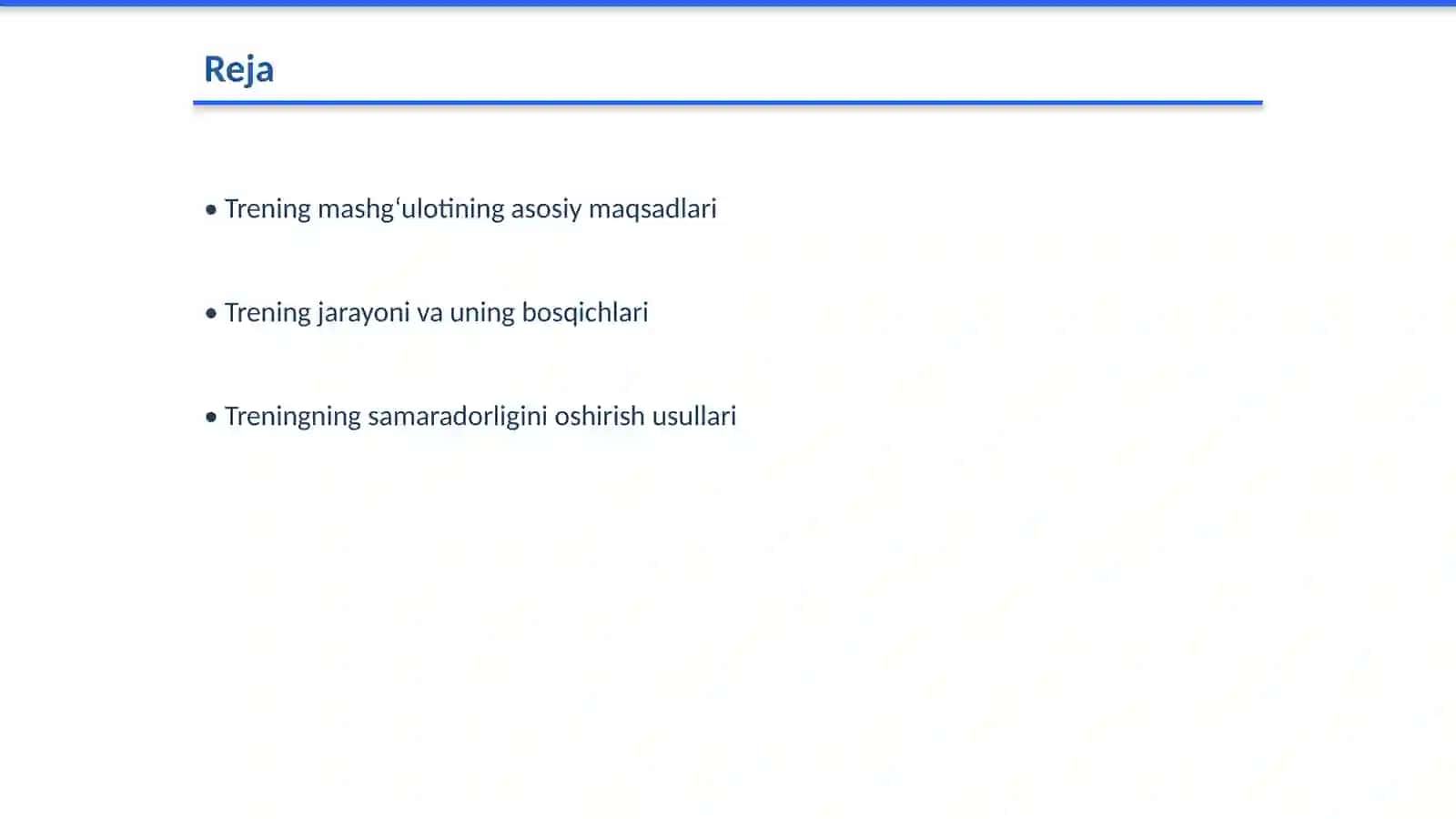 Trening mashgʻulotining maqsad va vazifalarii 2