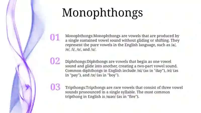 Monopthongs, Dipthongs, Tripthongs 2