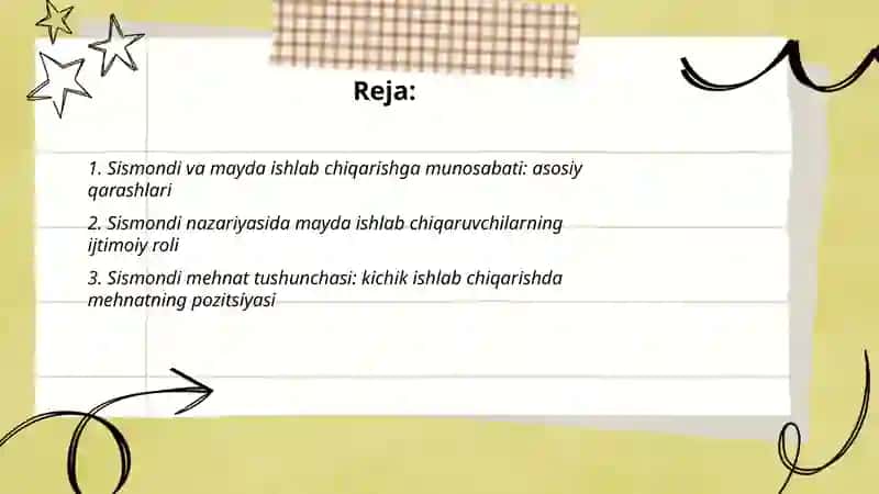 Sismondi va mayda ishlab chiqarishga munosabati: asosiy qarashlari 2