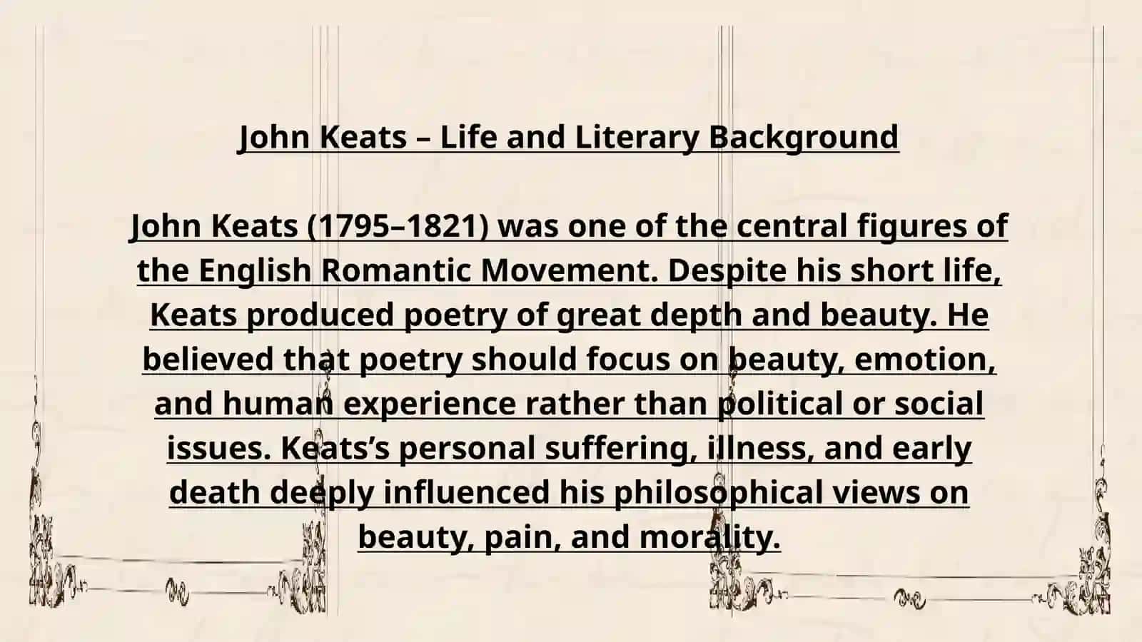John Keats – Life and Literary Background 2