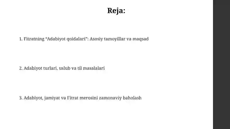 Fitratning "Adabiyot qoidalari" asari 2