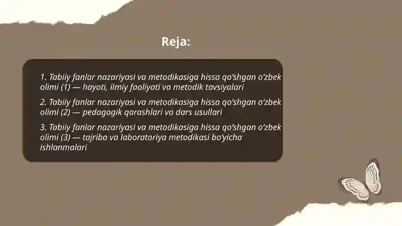 Tabiiy fanlar nazariyasi metodikasi 2