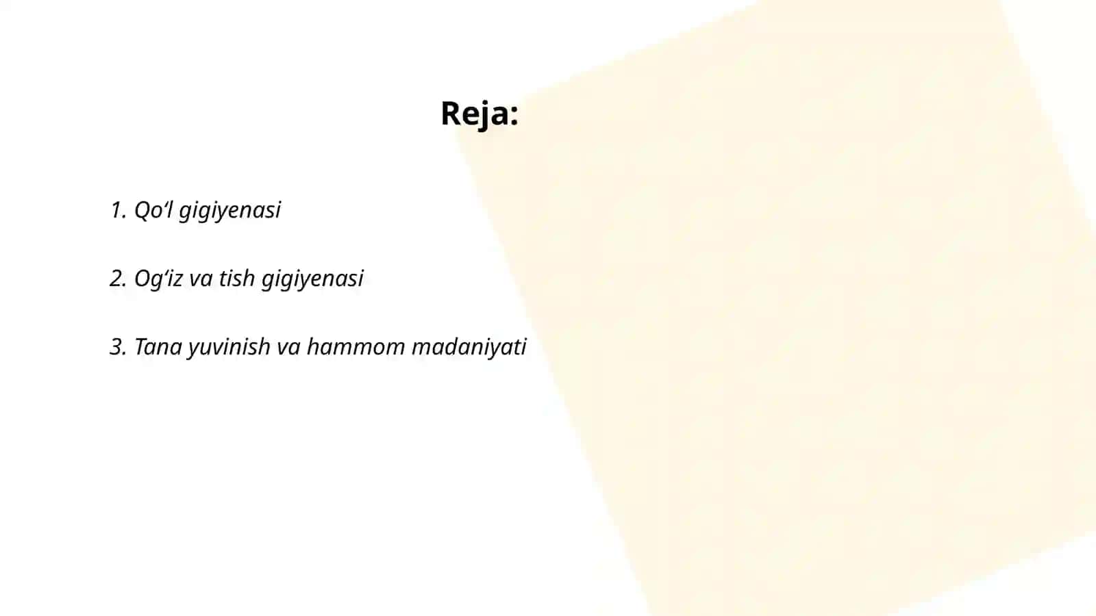 Qo‘l gigiyenasi 2