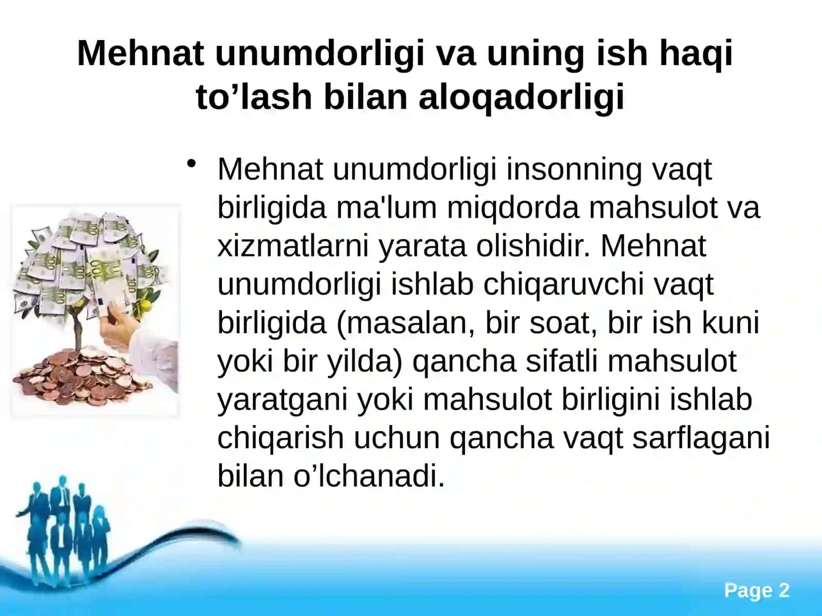 Mehnat unumdorligini o'lchash metodlari 2