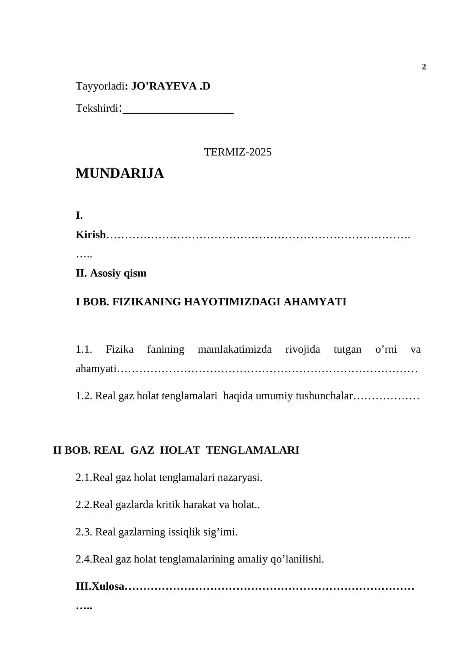 REAL GAZ HOLAT TENGLAMALARI 2