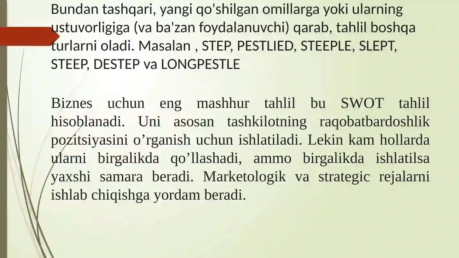 PEST tahlili 2