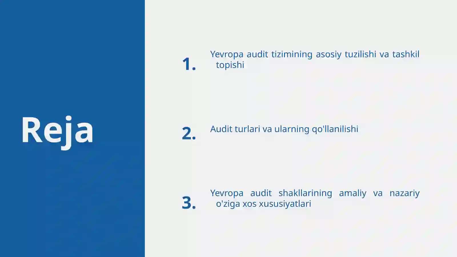Yevropa audit tizimi tashkil topishi ,turlari va shaklari 2