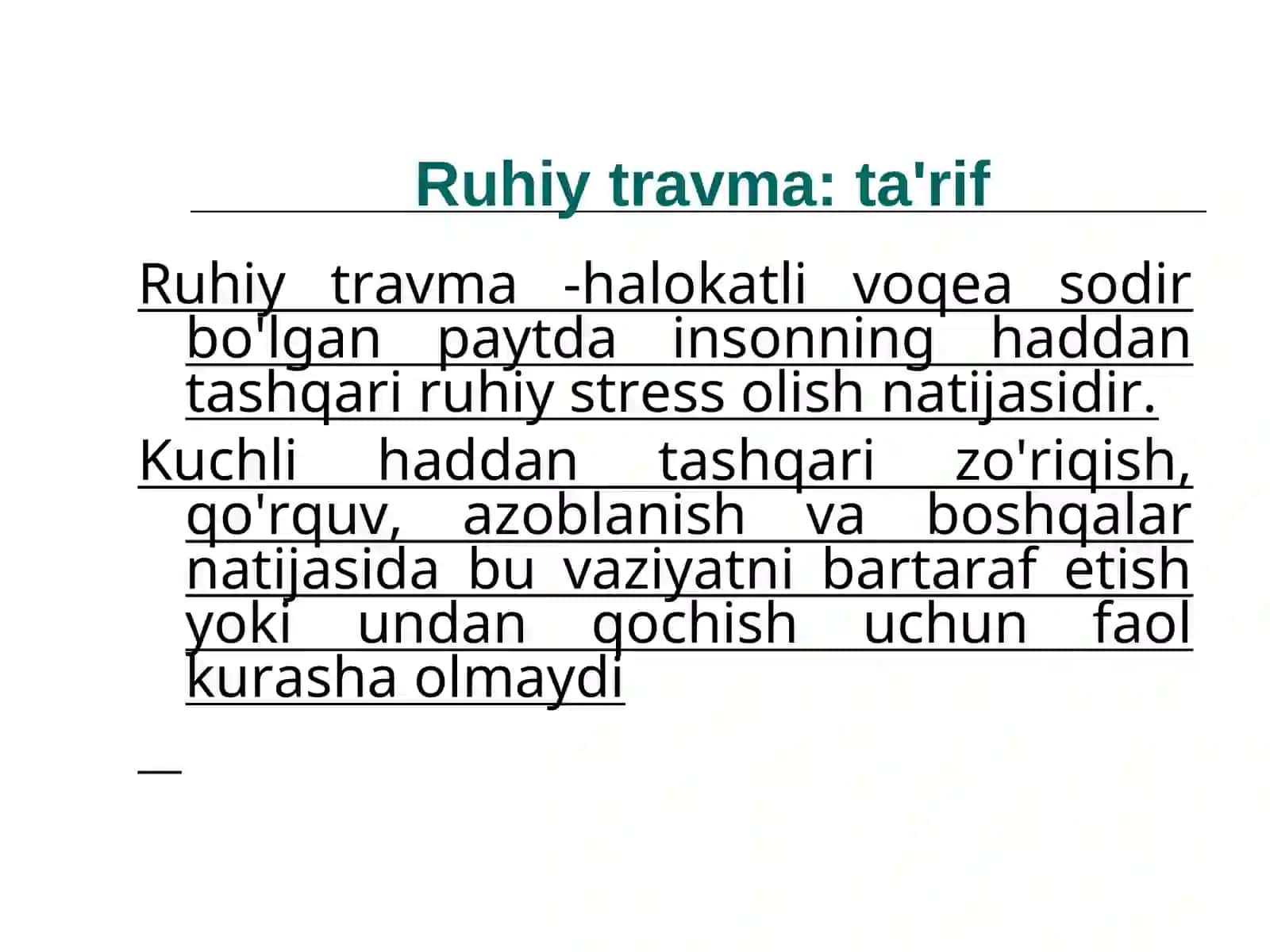 Ruhiy travma 2