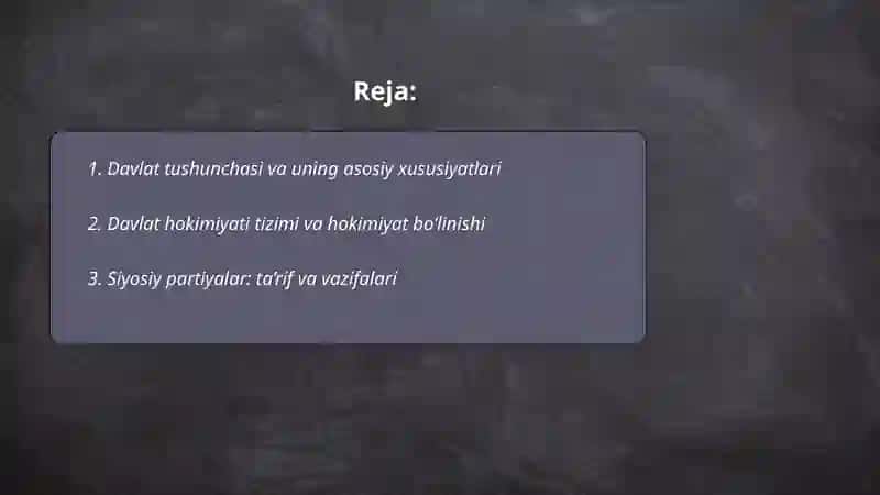 Davlat va siyosiy partiyalar 2