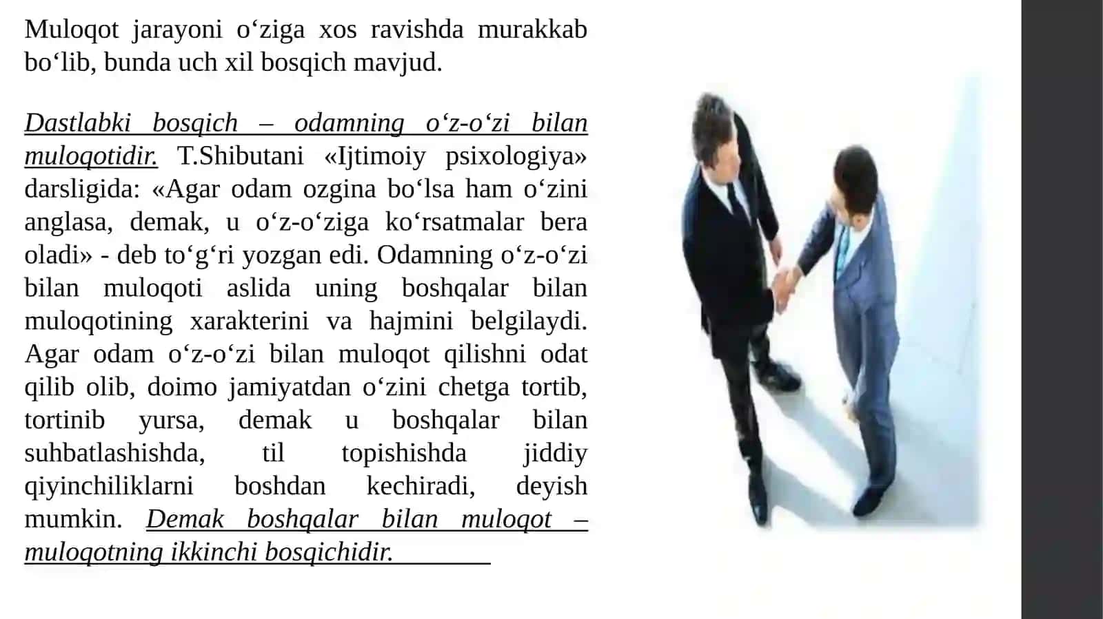 Muloqot shakllari va bosqichlari 2
