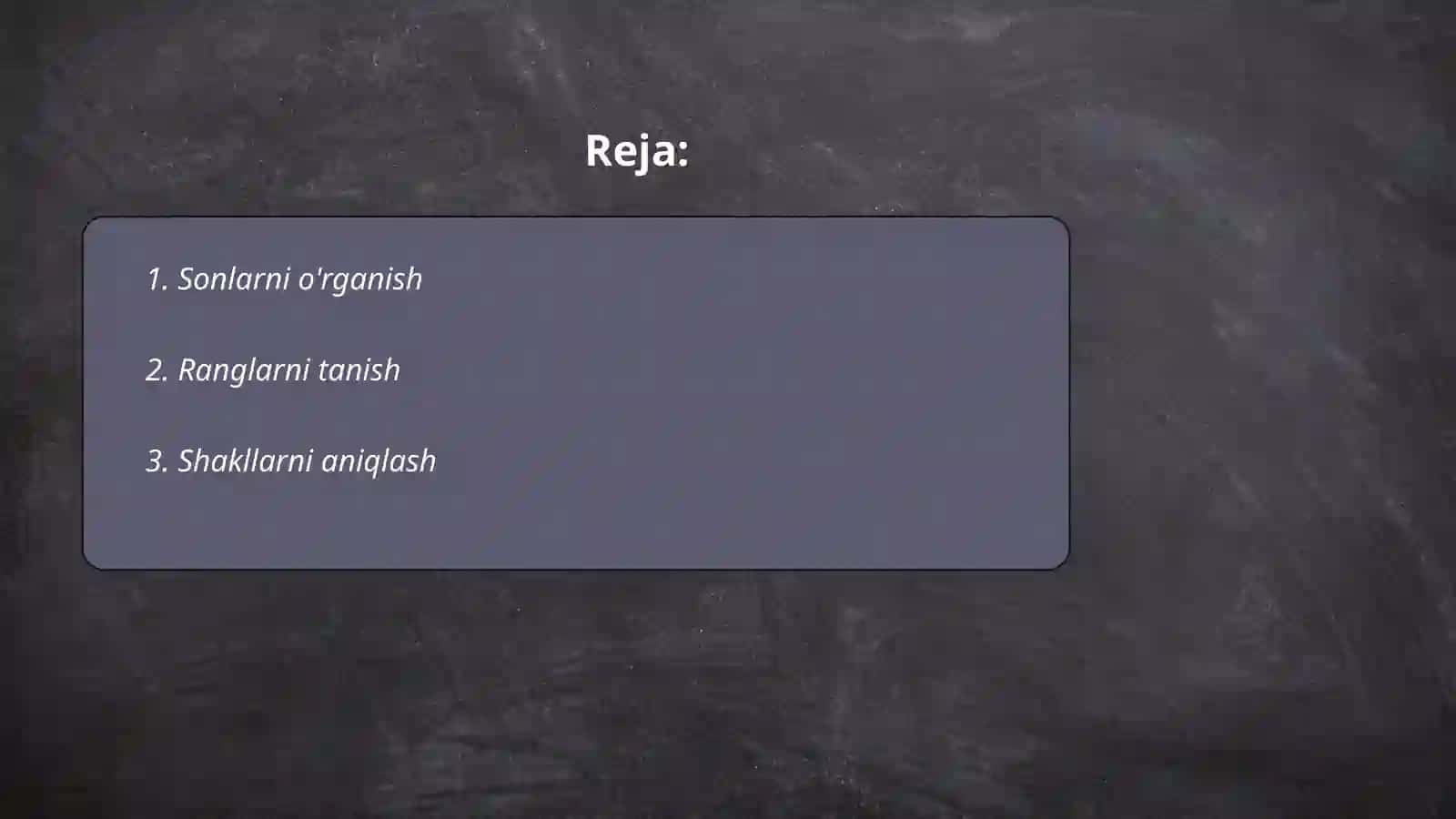 Sonlarni o'rganish 2