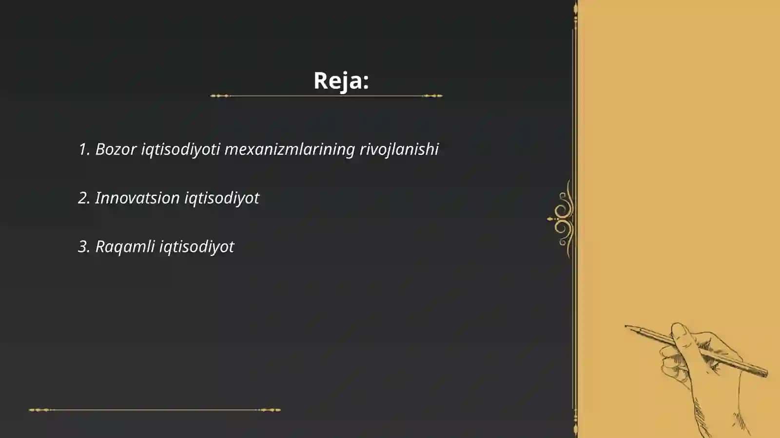 Bozor iqtisodiyoti mexanizmlarining rivojlanishi 2