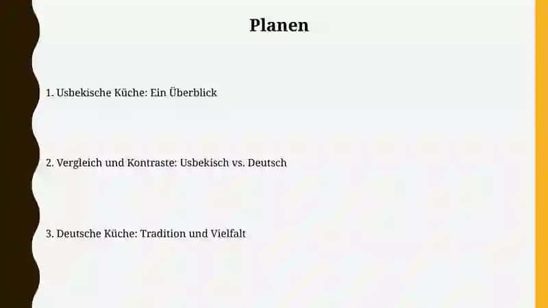 Usbekische und deutsche Küche 2