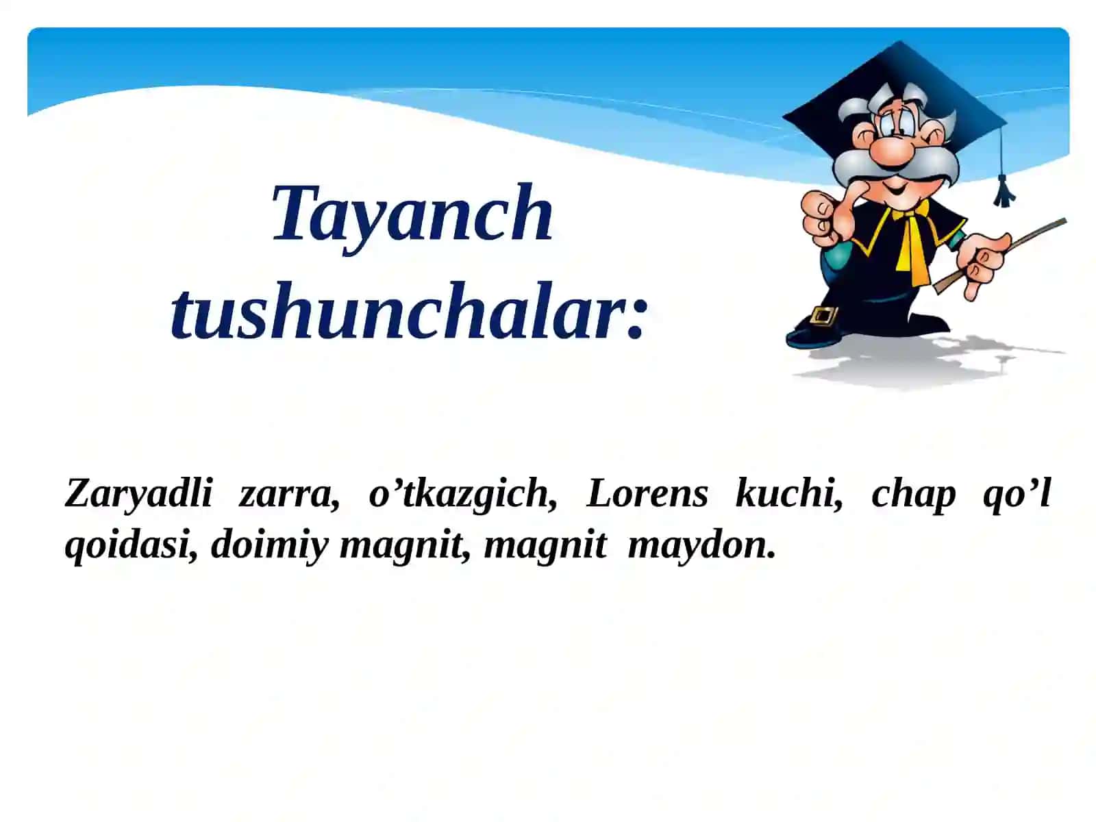 BIR JISNLI MAGNIT MAYDONDA ZARYADLI ZARRANING HARAKATI. LORENS KUCHI 2
