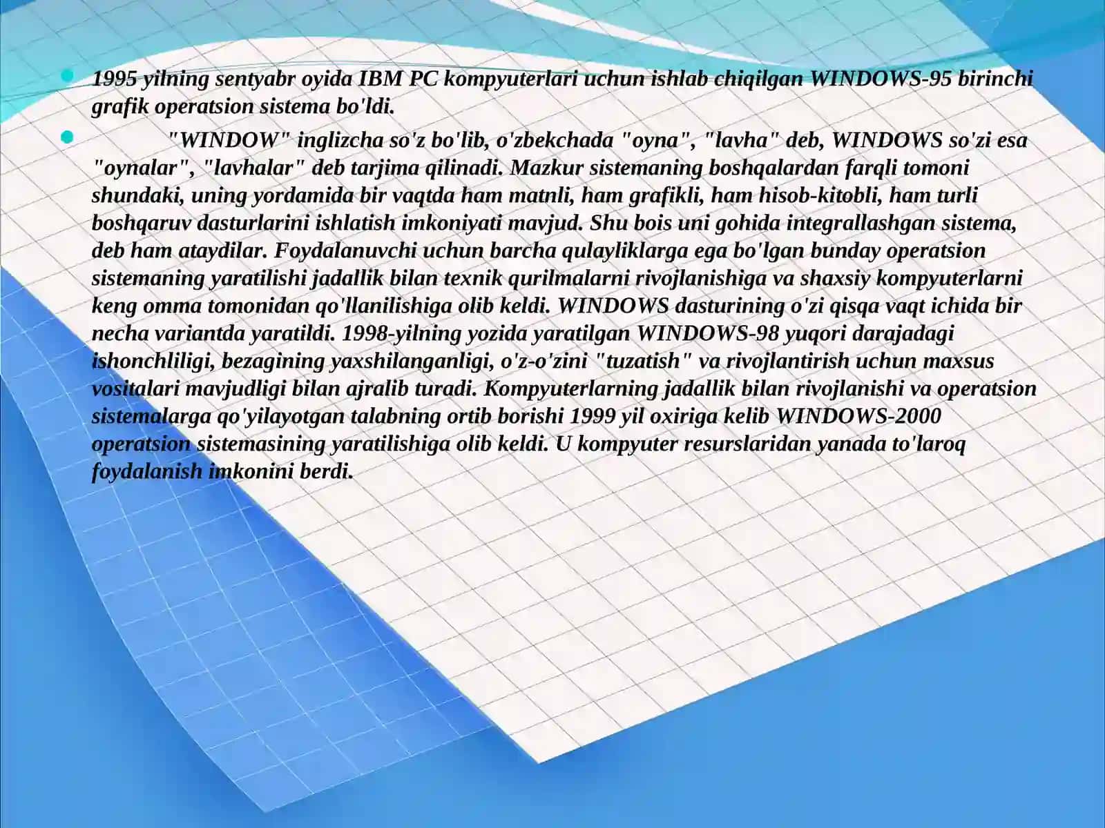 Operatsion tizimlar 2