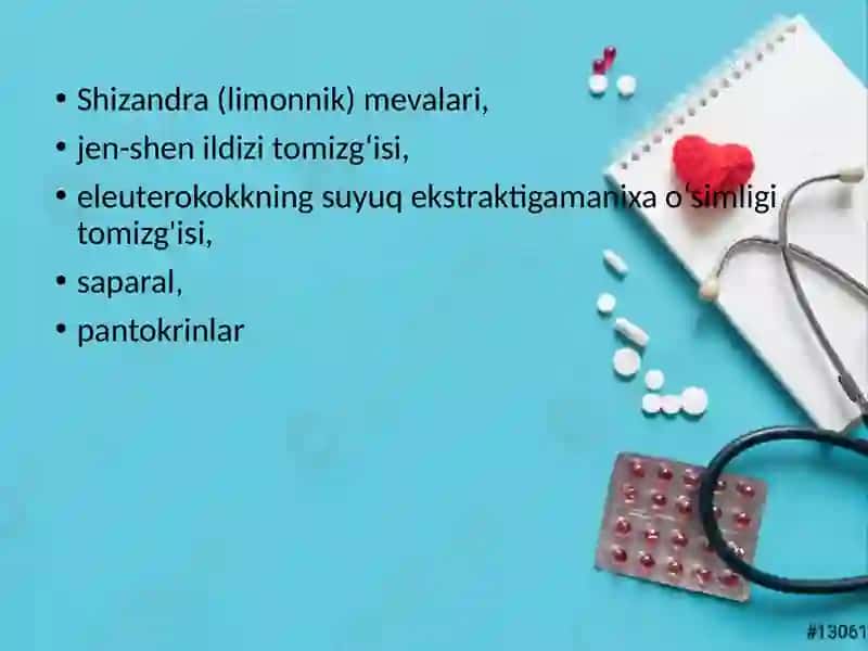 ORGANIZMNING UMUMIY TONUSINI OSHIRUVCHI MODDALAR 2