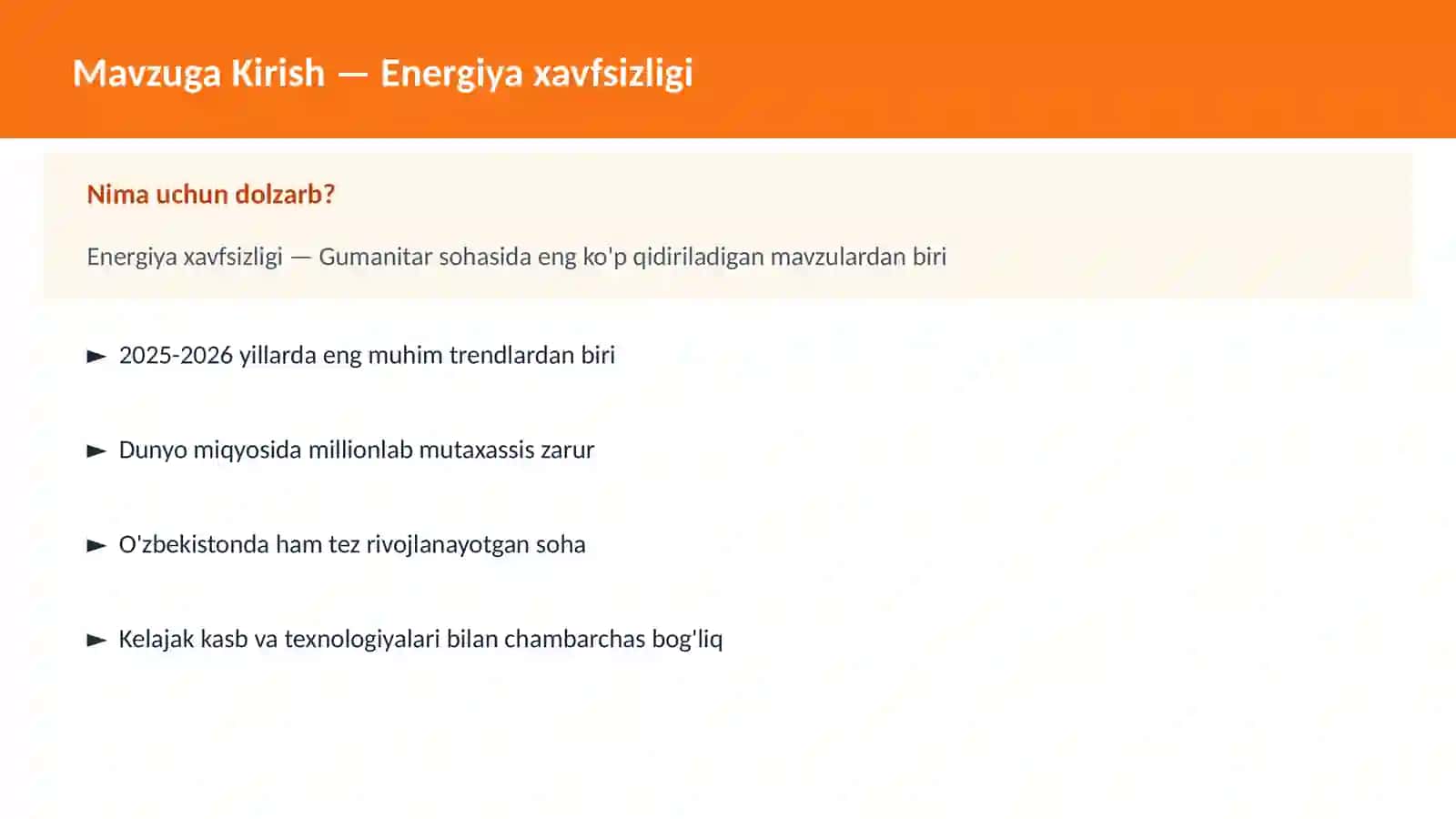 Energiya xavfsizligi 2