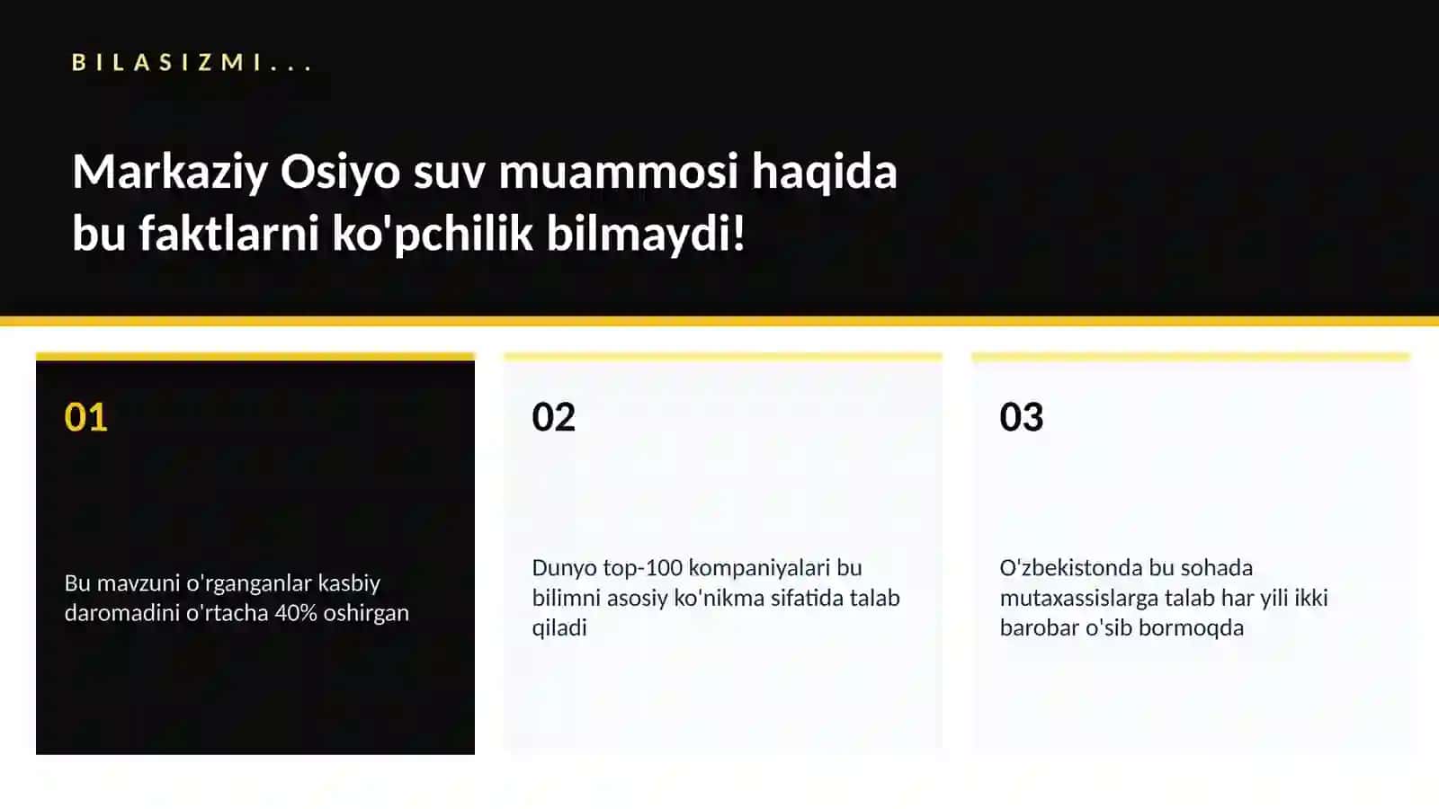 Markaziy Osiyo suv muammosi 2